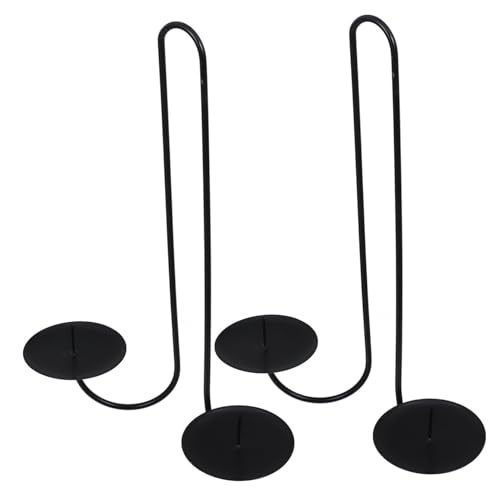 FUNOMOCYA 2pcs Vintage Style Wall Decor Sconces Iron Double Arm Candle Holders Home Decor for Living Room Farmhouse Wedding Rustic