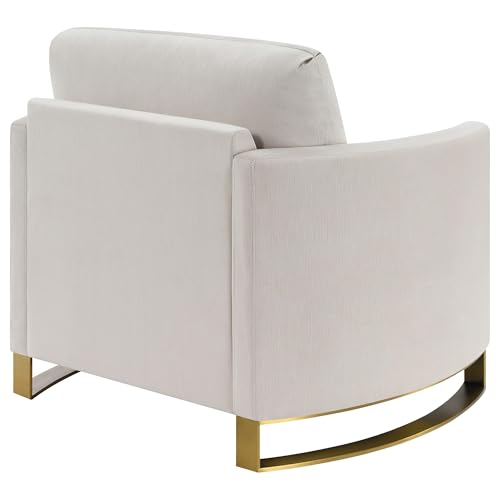 Sillón Arqueado Tapizado Beige miniatura 7