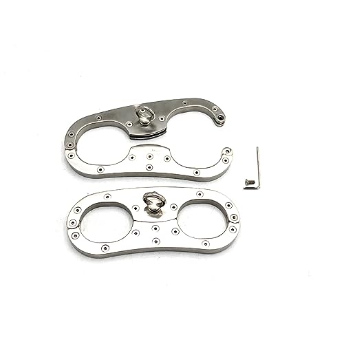 Menottes de bondage BDSM en acier inoxydable avec chaîne de traction