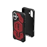 URBAN ARMOR GEAR UAG Designed for iPhone 16 Case 6.1" Monarch Pro - Compatible with MagSafe Charging Rugged Heavy Duty Shockproof Anti-Slip Military Grade Protective Cover, Crimson