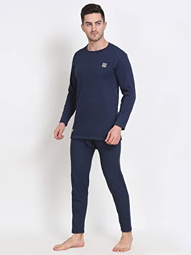 Image of Mens Thermal Basic Set for Winter wear (Upper+Lower)| Round Nack | Long Sleeve | Fit to Comfort | Extra Warm in Side Layer | Authentic Product | for Chilled Weather Thermal |