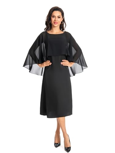 Baoqiya Women's Capelet Shawls and Wraps for Evening Dresses Soft Bridesmaid Shawl Chiffon Cape Wedding Cover Up