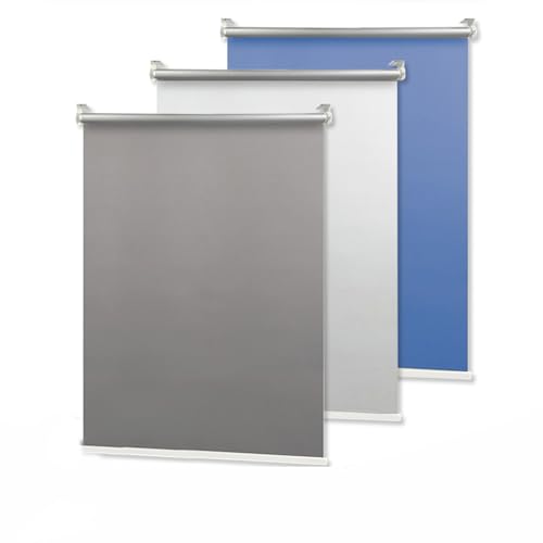 Home Office Roller Blinds, Custom Size, Thermal Waterproof Window Privacy Blind Interior/Exterior Mounting Window Door Roller Curtains, Easy Fit (Custom Size,Dark Gray)