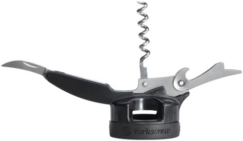 TorkScrew All In One Bottle Opener and Corkscrew, Carbone Black