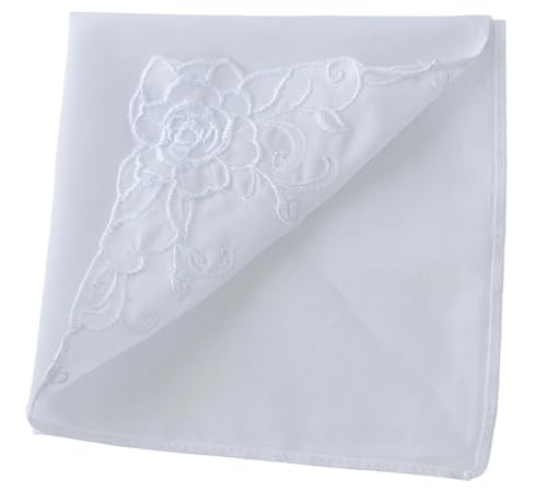 Image of Lace Cotton White Handkerchiefs Perfect Wedding Bulk