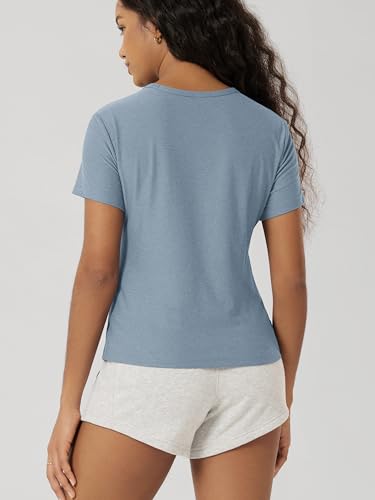 Image of ODODOS Women's Short Sleeve Performance T-Shirts - Ultra Soft odSTRATUM Tech Crew Neck Tee UPF 50+ Essential Top
