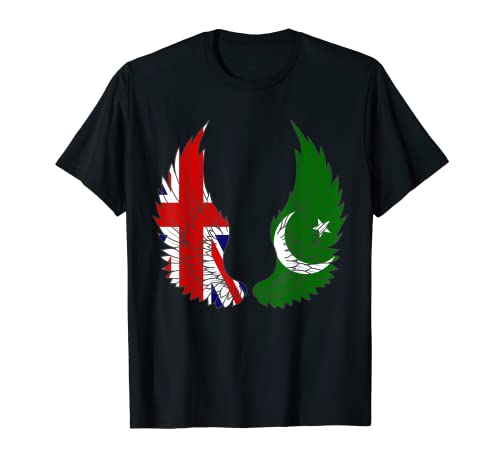 Pakistán Gran Bretaña Bandera Reino Unido Inglaterra Pakistán Reino Unido Camiseta