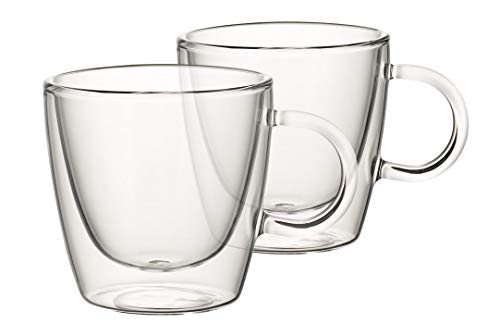 Villeroy & Boch Artesano Hot und Cold Beverages Tasse M, 2er-Set, 220 ml, Borosilikatglas, Klar