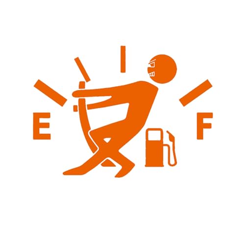 OMOZX Autocollant drôle de pointeur de réservoir d'essence de Voiture, Autocollant créatif de Bouchon de réservoir d'essence de Voiture, Accessoires décoratifs personnalisés en Vinyle(Orange)