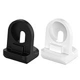 [2-Pack] Silicone Charging Stand for Huawei Honor Watch 4/GS3/GS4, Non-Slip Silicone Charging Dock Holder, Charger Bracket for Huawei Honor Watch (No Charger Cable) (Black+White)