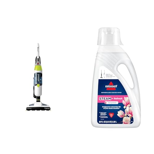 Image of Bissell PowerFresh Vac & Steam All-in-One Vacuum and Steam Mop, 2747A + Bissell Spring Breeze Steam Water 80oz