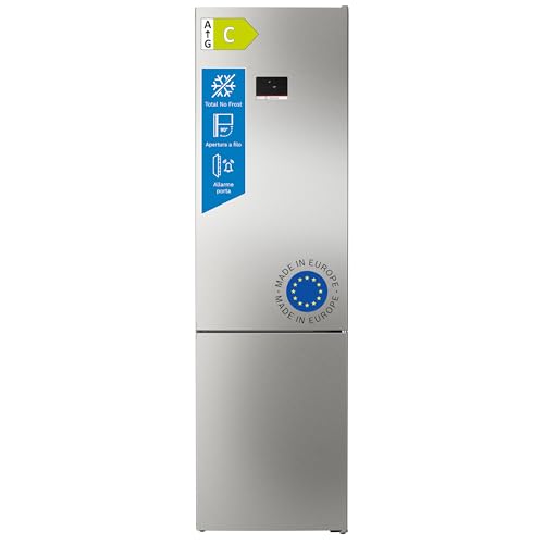 Bosch KGN394ICF Serie 6, Frigorifero combinato da libera installazione, Total No Frost, VitaFresh XXL, Flex Interior, Acciaio, 203 x 60 cm