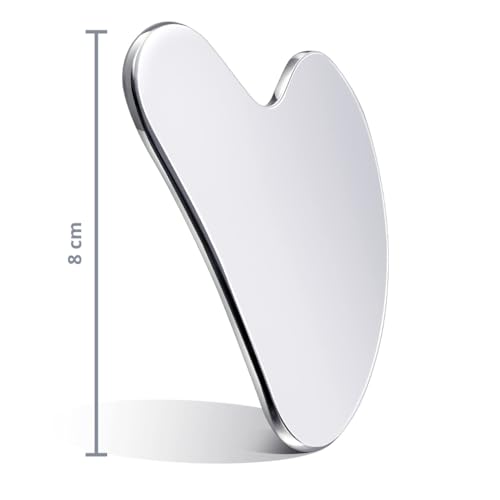 Massageador facial Gua sha em aço inoxidável 8cm Aroma Amora