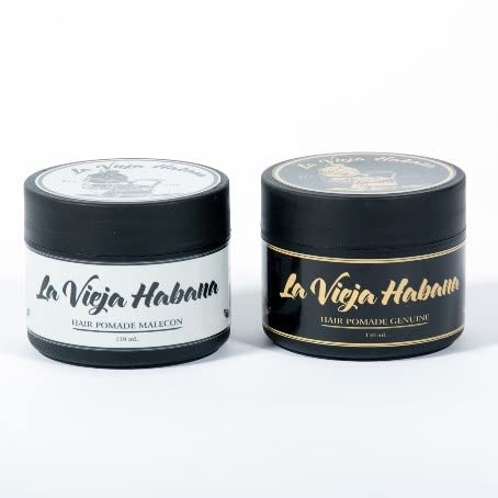 Pack Ceras Malecón + Genuine - 2x150ml | Pomada de Peinado, Cera de Peinado Profesional 'La Vieja Habana'