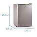 BLACK+DECKER 2.5 Cu. Ft. Compact Refrigerator, ENERGY STAR Certified, Single Door Mini Fridge with Chiller Compartment, Personal Fridge for Home or Dorm Room, R600a Refrigerant, BCRK25V,Stainless Look