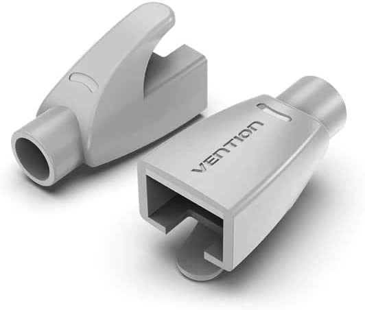 VENTION Ethernet RJ45 Cover PVC Type, Strain Relief Boots for Ethernet Network Plug CAT5 CAT5E CAT6 CAT6E (Pack of 50, Gray)