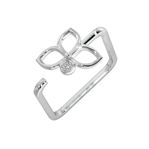 Bague argent sterling sertie de zircon cubique rond haut de gamme