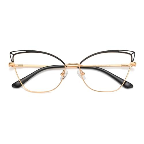 Image of Blue Light Glasses Cateye Women Fake Eyeglasses Anti Eye Strain Computer Glasses Clear Lens