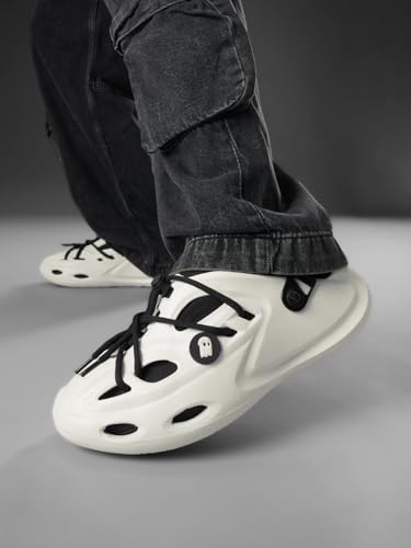 Image of The Souled Store Hydros: Men Clogs | Lightweight EVA Slip-on Sandals for Men with Adjustable Velcro Strap, Removable Laces & Detachable Naruto Silicone Charms