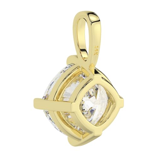 image for Adora Fine Jewelry 14K Yellow Gold Lab Grown Moissanite Diamond Cushio