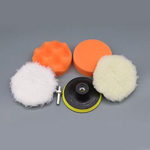 Wakauto Kit de almofada de polimento para furadeira de espuma para carro, polimento, lacre autoadesi