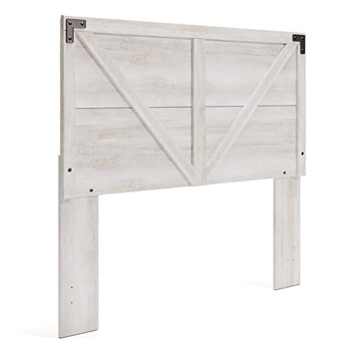 Signature Design by Ashley Shawburn Modern Farmhouse Headboard, Queen, Whitewash