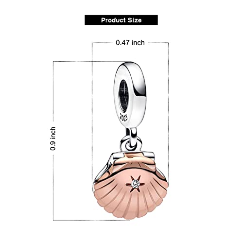 Valgacls 2023 Sea Shell Charm Beach Charm 925 Sterling Silver Beach Charms For Bracelets Necklace Valentine's Day Mother's Day Jewelry Gift For Women Girls #TOP6