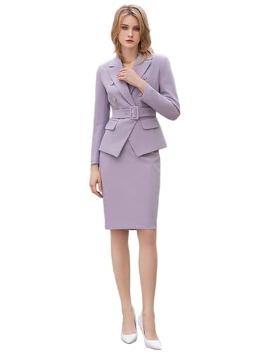 Costume deux pièces boutons à double boutonnage pour femme : l'assurance d'une silhouette parfaite