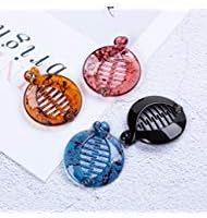 Prettyou 2.5 Inches Effortless Beauty Assorted Side Combs Ponytail Hair Clip Comb Pin Round Banana Clips, Pack of 4 (Coloful)
