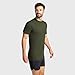 Soffe Mens 3 Pack - USA Poly/Cotton Military Tee, OD Green, Medium