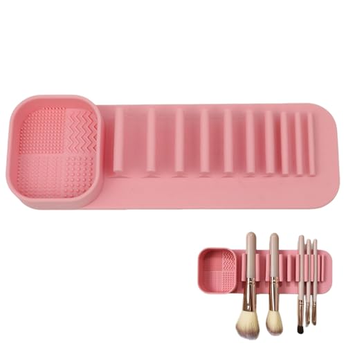 Henshuo Suction Wall Silicone Makeup Brush Holder