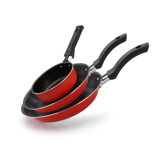 Conjunto De Frigideiras Antiaderente 3 Peças Alumínio Nacional vermelho