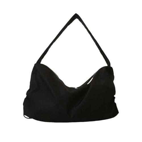 Handbags Canvas Casual Large Capacity Messenger Solid Color Underarm Women Black