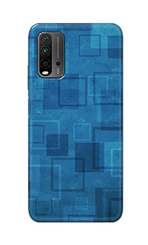 Image of Printed Hard Back Cover Case for Mi Redmi 9 Power Back Cover (Plain Azure Blue) -702