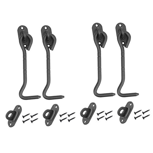Holibanna Heavy Duty Stainless Steel Window Hook 4pcs Door Lock Latch Easy Install