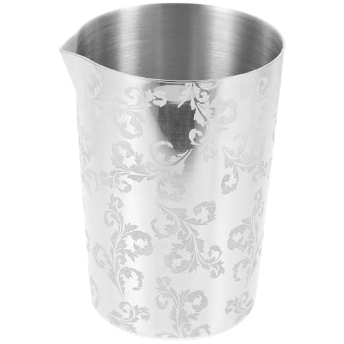 HANABASS Vaso Mezclador de Acero Inoxidable Diseño Artístico y Alta Durabilidad, Coctelera de Metal para Profesionales y Aficionados Preparación de Cócteles