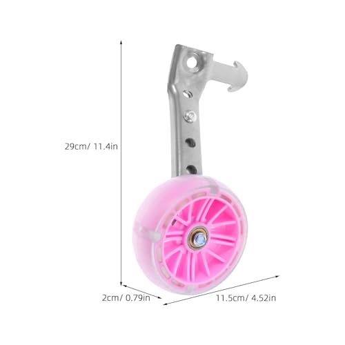 Juego de Ruedas de Entrenamiento para Bicicleta con Estabilizador, Ruedas Auxiliares Reforzadas, Rosa, Apto para Bicicletas de Velocidad Única miniatura 2