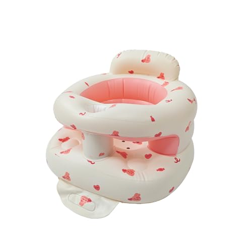Portable Inflatable Baby Seat with Safety Fence – Sit-Up Chair for Infants & Toddlers | Secure Baby Floor Seat for Sitting Practice | Lightweight Design with Built-in Air Pump