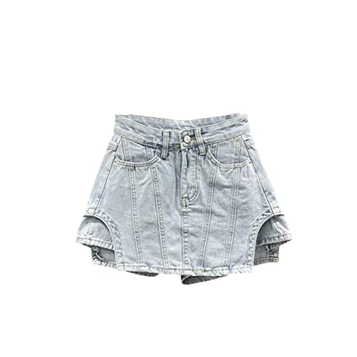 Jupe courte en jean bleue Alloaone taille 40 avec poches