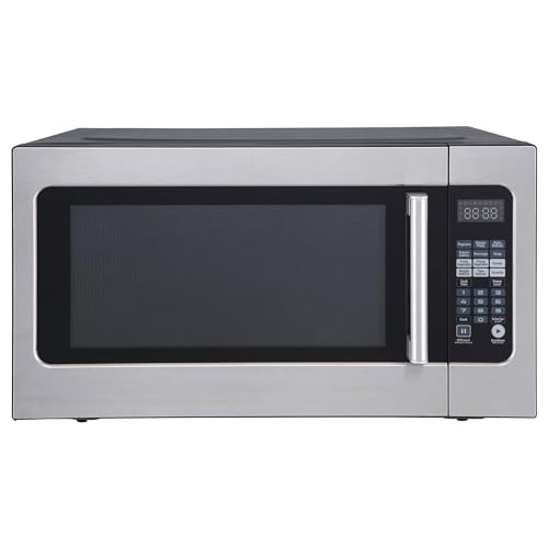 Magic Chef 2.2 Cubic Feet 1,200 Watts Countertop Microwave Oven with Sensor Cooking, Large Microwave for Kitchen Spaces, Stainless Steel, MC2211MS