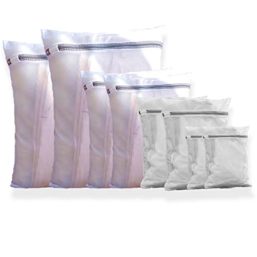SonoReno 8 pièces sac à linge en filet résistant avec fermeture éclair, filet de lavage protège les vêtements, la lingerie délicate, les chaussettes, etc Cover