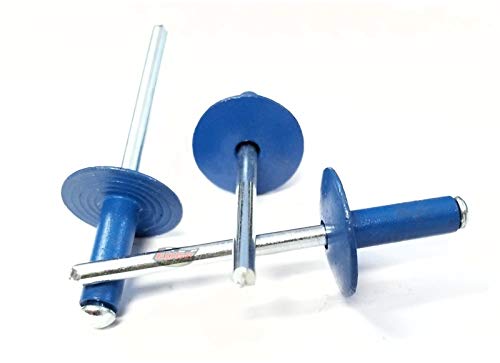 Mill 3/16 Rivet Large Head Exploding Banana Peel Aluminum Pop Rivets 25 Pack - Foto 9