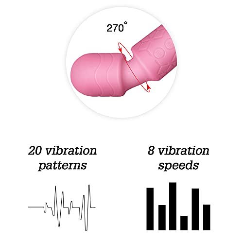 Personal Handheld Mini Vibrating Wand Massager Electric Waterproof Portable Magic Massage For Women Her(Pink) #TOP1
