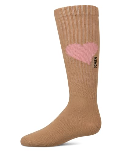 MeMoi Girls' Single Heart Logo Knee High Socks3