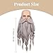 Honcloud Realistic - Novelty Viking Dwarf Pre-Styled Braided Fake Beard for Cosplay & Halloween(Gray)
