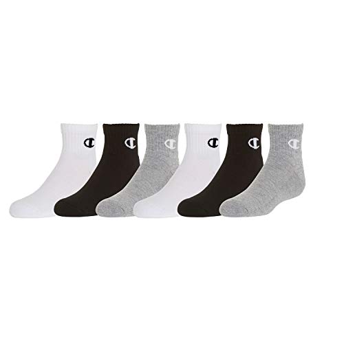 Champion unisex child Youth Multipacks Socks, Quarter - Asst, 7 9 US
