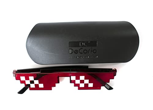 Image of Thug Life Sunglasses Pixel Gangsta Life Funny Shades (RED)