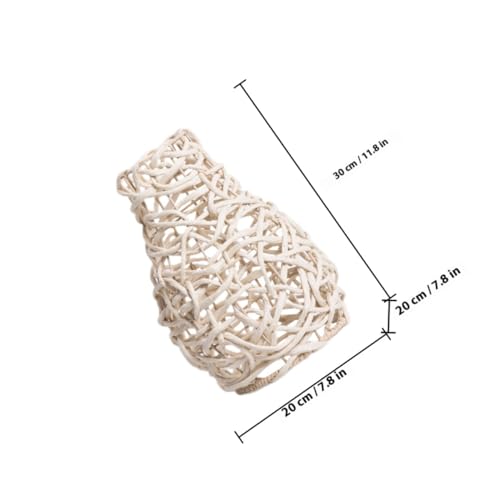 Garneck 紙紐編み吊り下げランプシェード 対応 鉄環付き 和風装飾シェード ホテル 民宿 レストラン向け自然素材ランプカバー