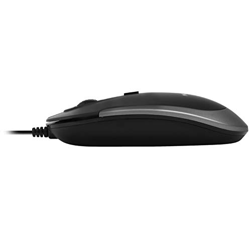 Macally Ucdynamouse-Sg Usb-C Optical Silent Click Mouse With 2 Buttons, Scrollwheel And Dpi Button For Mac And Pc With Usb-C Port Black & Space Gray #TOP1
