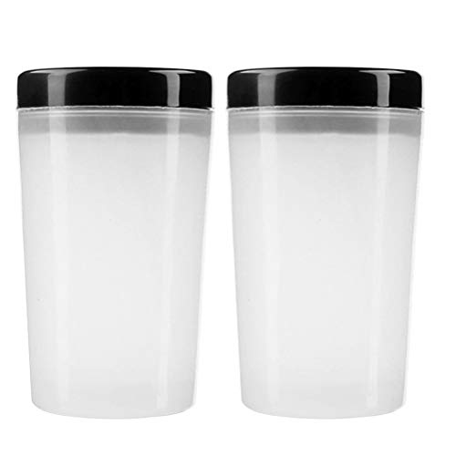 CTIRCHIU 2個ペン洗浄カップ プラスチック製 携帯用ウォッシュカップ 美術用ペンホルダー兼用 マニキュア用フォトペン洗浄に使用可能 白の商品画像（Amazon）